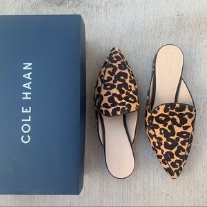 Cole Haan Leopard Mules